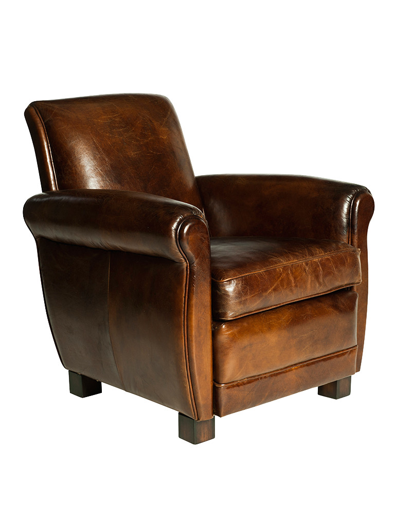 Hulbert Cigar Aged Leather Armchair