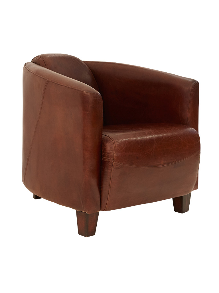 Vanguard Club Armchair in Aged Leather